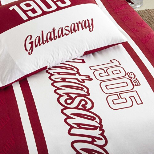 Resim Taç Lisanslı Galatasaray 1905 Glow Tek Kişilik Pamuk Nevresim Takımı