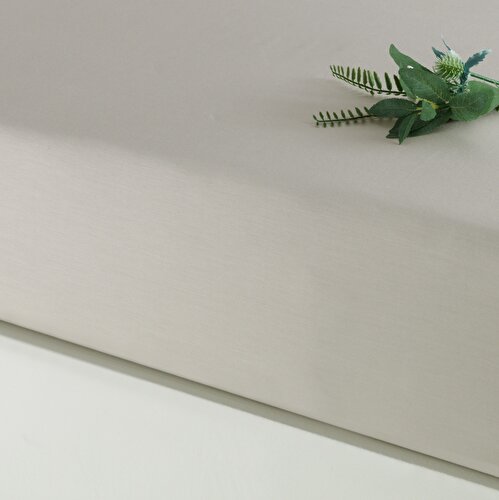 Resim Linens Mix&Match Pamuk Saten Süperking Size Lastikli Çarşaf Taş