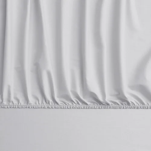 Resim Linens Mix&Match Pamuk Saten Çift Kişilik Lastikli Çarşaf Gri