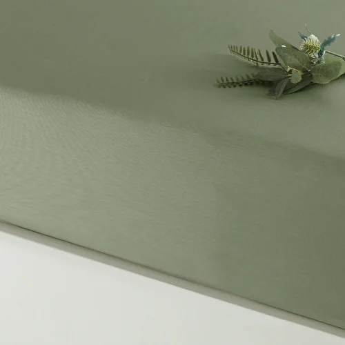 Resim Linens Mix&Match Pamuk Saten Çift Kişilik Lastikli Çarşaf Koyu Yeşil