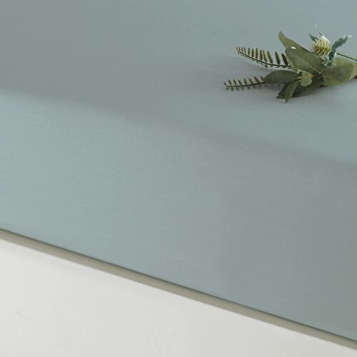 Resim Linens Mix&Match Pamuk Saten Tek Kişilik Lastikli Çarşaf Yeşil