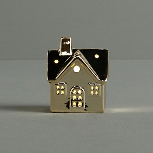 Resim Linens House Seramik Ledli 7x6x8,3 cm Dekor Gold