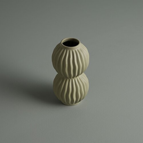 Resim Linens Roselia 15,4x29 cm Vazo Yeşil