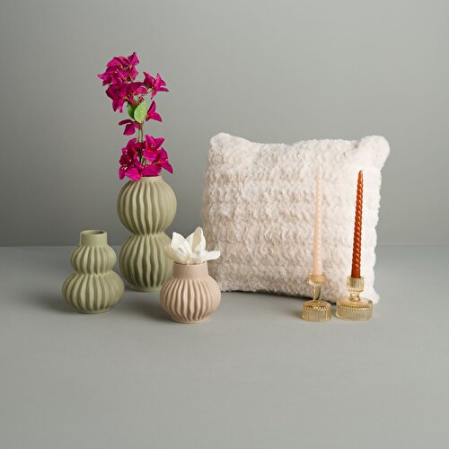 Resim Linens Roselia 15,4x29 cm Vazo Yeşil
