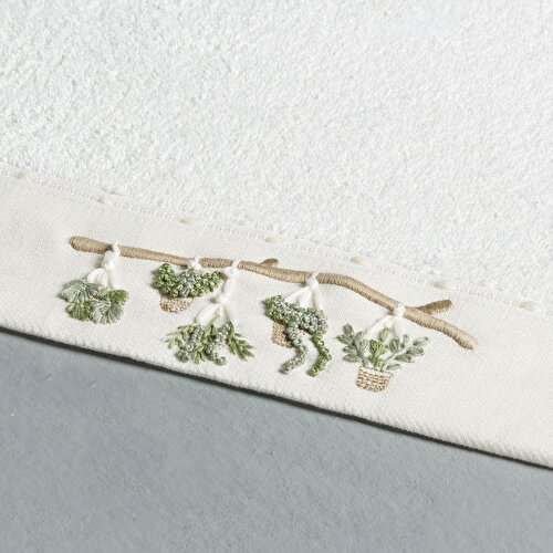 Resim Linens Liana Pamuk 50X85 cm Yüz Havlusu Ekru