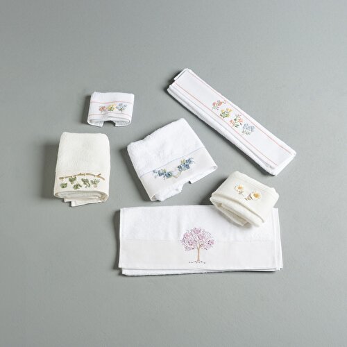 Resim Linens Liana Pamuk 50X85 cm Yüz Havlusu Ekru