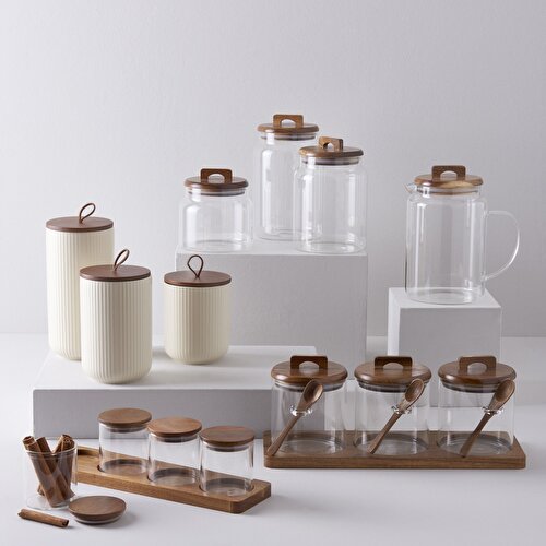 Resim Linens Orla Cam 12x12x17 cm Kavanoz