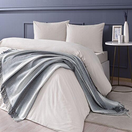 Resim Linens Jovial Throw / TV Battaniyesi Gri