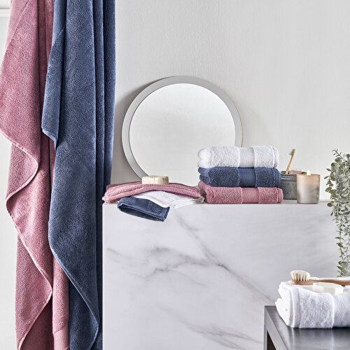 Resim Linens Premium Pamuk 30x45 cm El Havlusu Lacivert
