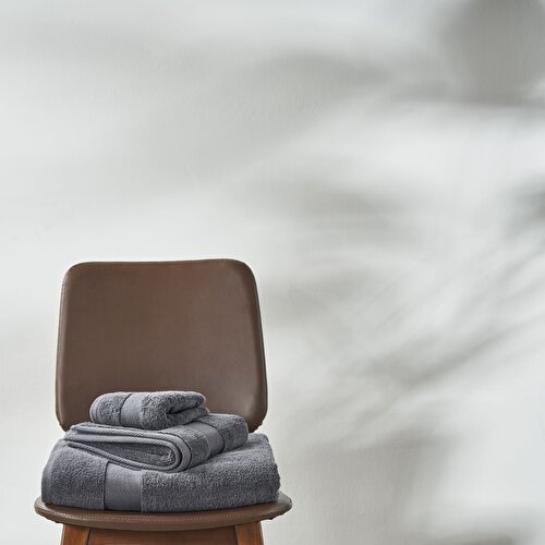 Resim Linens Premium Pamuk 30x45 cm El Havlusu Antrasit