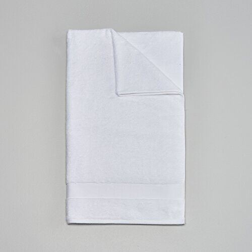 Resim Linens Premium Pamuk 85x150 cm Banyo Havlusu Beyaz