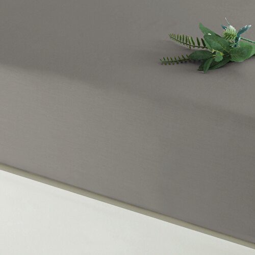 Resim Linens Mix&Match Pamuk Saten Süperking Size Lastikli Çarşaf Vizon