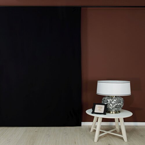 Resim Detayları Göster Taç Karartma Hazır Fon Perde Siyah 250x265 cm