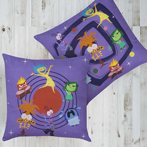 Resim Lisanslı Disney Inside Out 2 40x40 Pamuk Kırlent