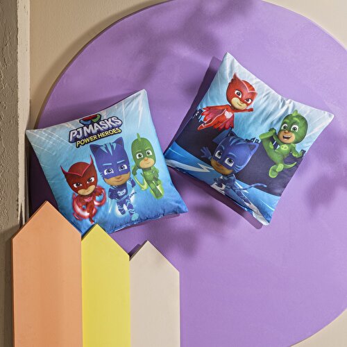 Resim Lisanslı Pj Masks Heroes Pamuk 40x40 Kırlent