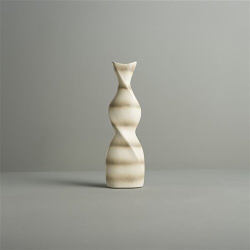 Resim Linens Helix 16x9x50 cm Vazo Vizon Beyaz