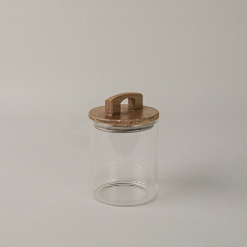 Resim Linens Handle Cam-Akasya Kapak 10x10x14 cm Kavanoz