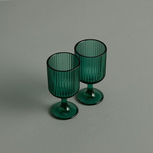 Resim Linens Shelby 2'li 300 ml Kadeh Yeşil