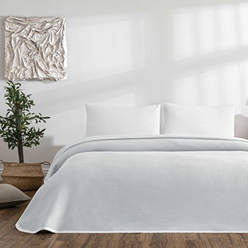 Resim Linens Bsp Çift Kişilik Pike Açık Gri
