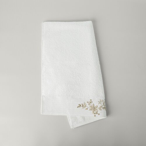 Resim Linens Vınca Pamuk Yüz Havlusu 50X85 Cm Beyaz