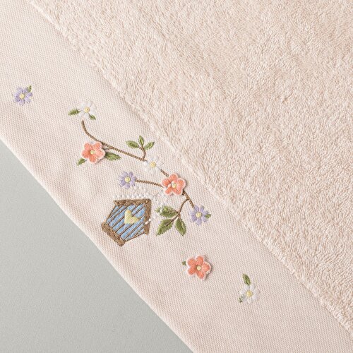 Resim Linens Luvena Pamuk Yüz Havlusu 50x85 Cm Somon