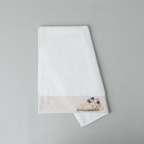 Resim Linens Eloi Pamuk Yüz Havlusu 50x85 Cm Beyaz