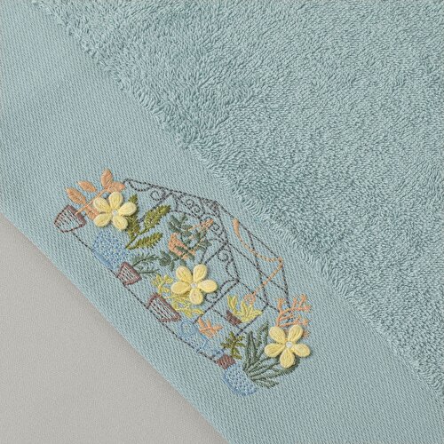 Resim Linens Garden Pamuk Yüz Havlusu 50x85 Cm Mint