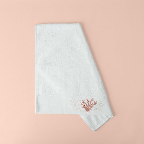 Resim Linens Coral Bambu Yüz Havlusu 50x85 Cm Beyaz