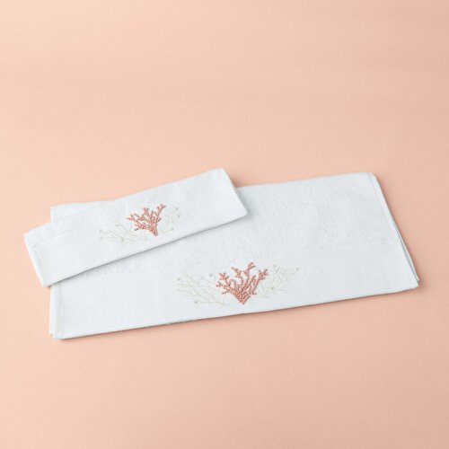 Resim Linens Coral Bambu Yüz Havlusu 50x85 Cm Beyaz