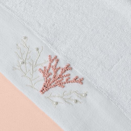 Resim Linens Coral Bambu El Havlusu 30x45 Cm Beyaz