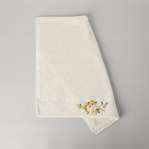 Resim Linens Lıora Pamuk Yüz Havlusu 50X85 Cm Ekru