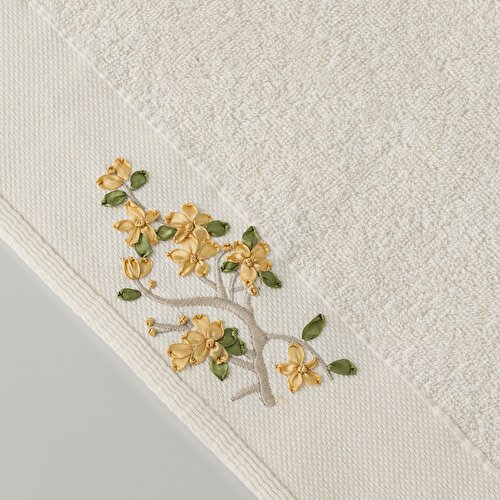 Resim Linens Lıora Pamuk Yüz Havlusu 50X85 Cm Ekru
