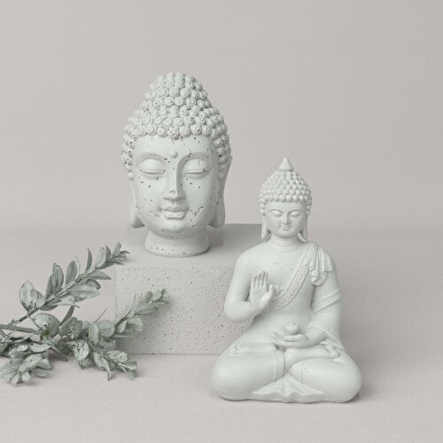 Resim Linens Budha 11,5x8x18 cm Dekor Naturel