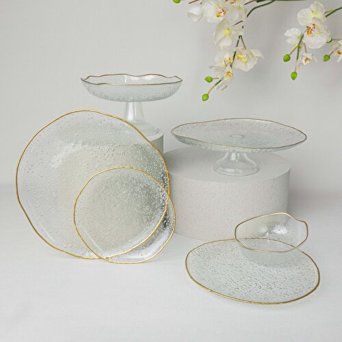 Resim Linens Bubble Servis Tabak 27 cm Gold