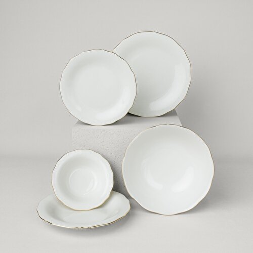 Resim Linens Elegant Porselen Kase 23 cm Gold