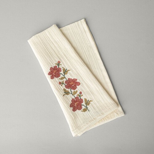 Resim Linens Lou Flower 40x60 cm Kurulama Bezi Ekru