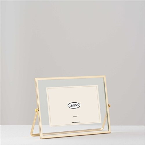 Resim Linens Holly Metal 15x10 cm Çerçeve Gold