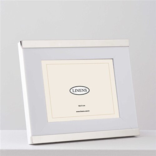 Resim Linens Thick 18x13 cm Çerçeve Gümüş Beyaz