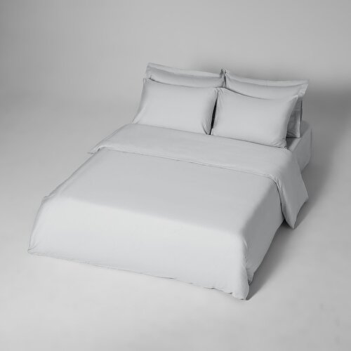 Resim Linens Mix&Match Pamuk Saten Süperking Size Nevresim Kılıfı Ekru