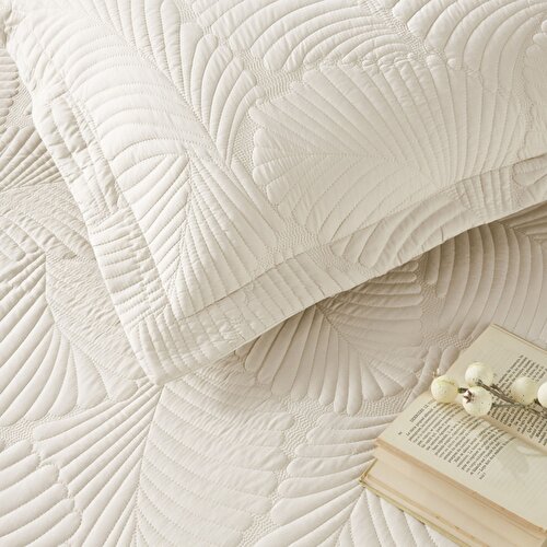 Resim Linens Leaf Tek Kişilik Yatak Örtüsü Seti Taş