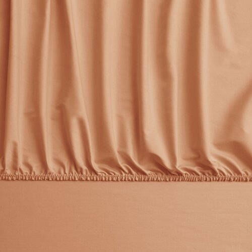 Resim Linens Mix&Match Pamuk Saten Tek Kişilik Lastikli Çarşaf Turuncu