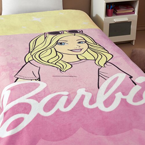 Resim Lisanslı Barbie Malibu Tek Kişilik Battaniye