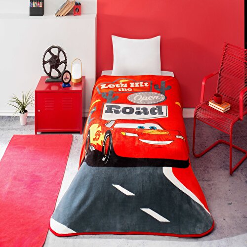Resim Detayları Göster Lisanslı Disney Cars Road Tek Kişilik Battaniye
