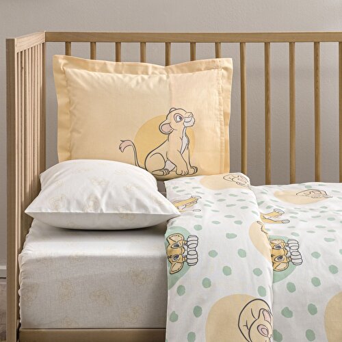Resim Taç Lisanslı Disney Lion King Baby Pamuk Bebek Nevresim Takımı
