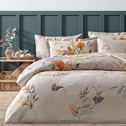 Resim Linens Sc Leina Nevresim Takımı Çift Kişilik Bej