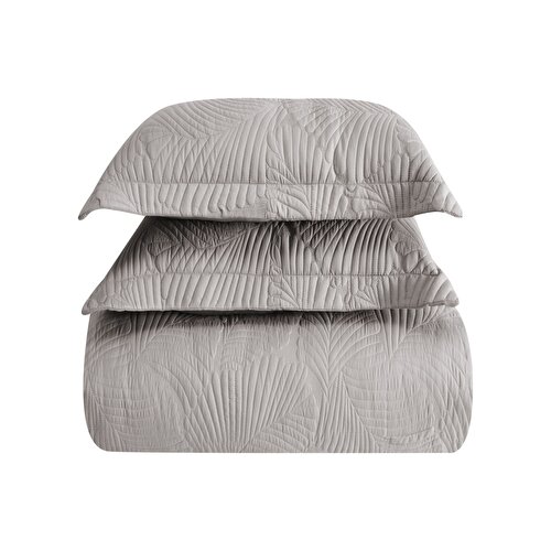 Resim Linens Leaf Tek Kişilik Yatak Örtüsü Seti Vizon