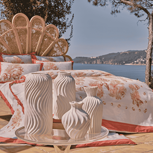 Resim Linens Chiko 14x14x17 cm Vazo Beyaz
