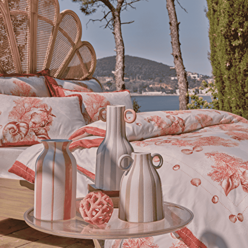 Resim Linens Minella 11x11x22 cm Vazo Beyaz Mercan