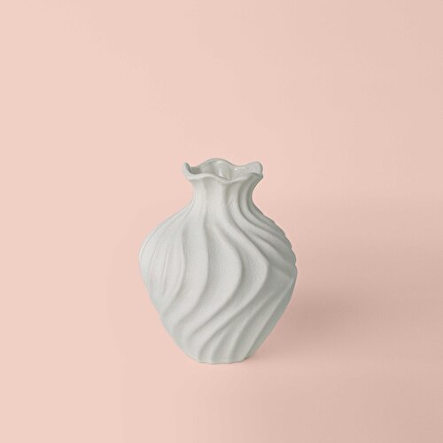 Resim Detayları Göster Linens Chiko 14x14x17 cm Vazo Beyaz
