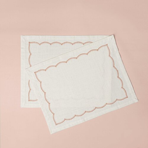 Resim Linens Morby 2'li 35x45 cm Peçete Naturel Kiremit
